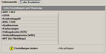 4011 Lohn bearbeiten Lohn Einstellungen