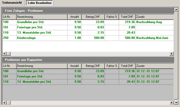 4011 Lohn bearbeiten Lohn Bestandteile